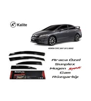 Honda Civic 2007-2012 Model 4 Lü Sunplex Cam Rüzgarlıgı