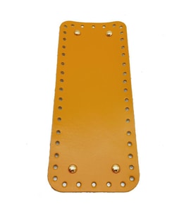 Angel Çanta Aksesuar Gerçek Deri Hardal Sarı 30X12 cm Dikdörtgen Light Gold Metalli Çanta Tabanı