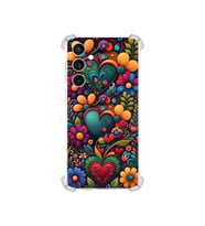PrintiFy Samsung Galaxy S23 Fe ile Uyumlu Düşlerin Dansı Serisi Çiçeklerin Dansı Tasarımlı Uv Baskılı Köşe Korumalı Antişok Kılıf