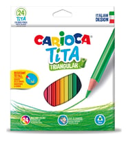 Carioca Triangular Üçgen Kuru Boya Kalemi 24 Renk (42516)