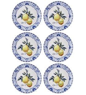 The Mia Odore Di Limone Servis Tabağı 6lı Set 26 cm ODL003 (Çok Renkli)