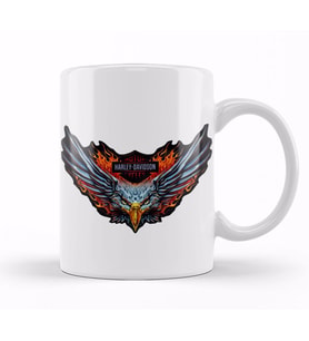 Harley Davidson Kartal Kupa Bardak Porselen