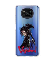 Poco X3 NFC Uyumlu Vagabond Anime Desenli Şeffaf Telefon Kılıfı