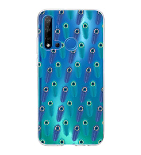 PrintiFy Huawei P20 Lite 2019 ile Uyumlu 1mm Slim Fit Nazar Boncuğu 4 Baskılı Şeffaf  Kılıf