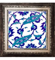 Armada Çini 20x20 Cm Ac 32 Selçuklu Mavi Beyaz Kütahya Çini Pano
