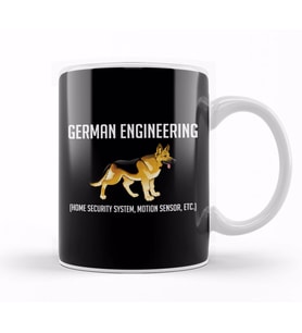 German Shepherd Engineering Home Security System Kupa Bardak Porselen