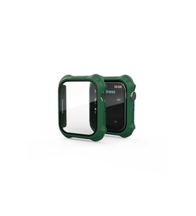 Apple Watch 7 45mm Uyumlu Tank Zırh Kasa ve Mat Görünümlü Ekran Koruyucu Zore Watch Gard 11 (Koyu Yeşil)