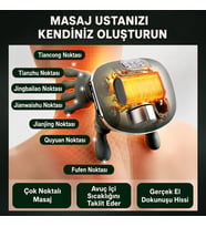 ZHUSE FH-670 Şarjlı Boyun Omuz Masaj Aleti Isıtmalı 4 Kollu Yoğurma Type-C Kemerli