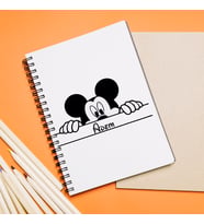 Mickey Mouse Sevgili Çift Tasarımlı Defter Kişiye Özel