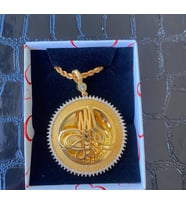 22 AYAR ALTIN KAPLAMA KADIN GOLD HALAT KORDON ZİNCİRLİ TUGRA KOLYE