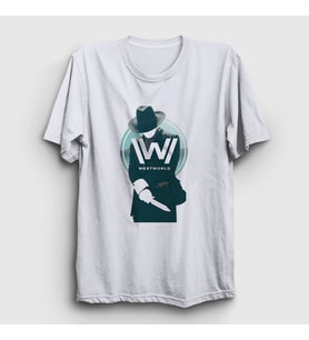 Presmono Unisex Beyaz Mib Westworld T-Shirt 224699tt
