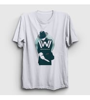 Presmono Unisex Beyaz Mib Westworld T-Shirt 224699tt