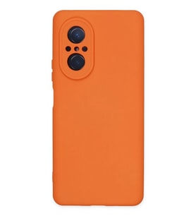 Nova 9 SE Kılıf Nano içi Kadife Silikon - Turuncu