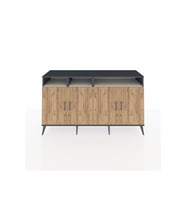 Kronos Konsol 6 Raflı 4 Kapaklı 176x59x99 Antrasit-Çam/Aytaşı