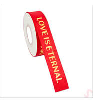 Grogren Kurdele Eternal Altın Baskılı, 2,5cm x 23mt - Kırmızı