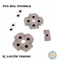 PS5 Kol Lastik Takımı İç Silikon Lastiği Playstation 5 Tamir Rubber Pad 5 Parça Takım Set (Gri)