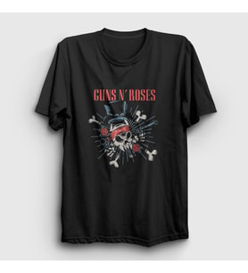 Presmono Unisex Siyah Revolvers Guns N' Roses T-Shirt 58622tt