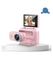 1080p Dijital Video Kamera (32gb) Kart Dijital Vlog Fotoğraf Makinesi Türkçe Pembe