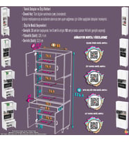 Eliusta Bengi 80 cm Organizer Fırın Dolabı - Kahve Makinası Mutfak Robotu Standı Çok Amaçlı 80x226x32 cm