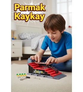 Premium Parmak Kaykay Parkurlu ve Sök Tak Aksesuarlı 3+ Yaş