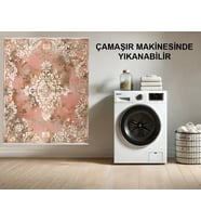 Makine Kaymaz Yıkanabilir Krem Bohem Salon Halısı Mutfak Halısı Koridor Halısı Yolluk 6543