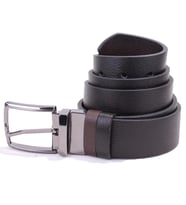 Dagoster DMK26-465DG Siyah Kahve 4 cm Çift Taraflı Hakiki Deri Erkek Kemer