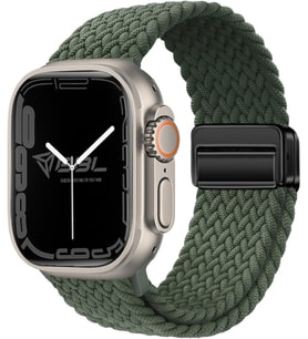 Lexroo Aple Watch Series SE/11/10/9/8/7/6/5/4/3 ile Uyumlu Kumaş Kordon 46mm/45mm/44mm