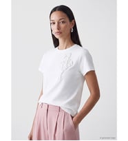 LCW EVERYDAY Beyaz Soft Touch Çiçek Aplikeli Bluz