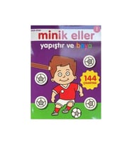 Minik Eller Yapıştır ve Boya Mor Kitap 0-6 Yaş Yayınları
