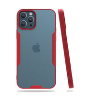 Iphone 12 Kılıf Platin Silikon - Kırmızı