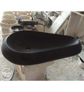 Sipahi Marble Bazalt Siyah Çakıl Lavabo