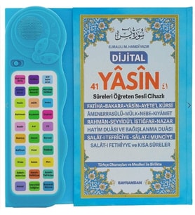 Sesli Yasini Şerif Ögreten Cihaz Sesli Yasin Kitaplı Mavi