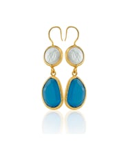 Kadir Jewellery 22 Ayar Altın Kaplama Kadın İnci Küpe -El İşçiliği Ve Hipoalerjenik Küpe