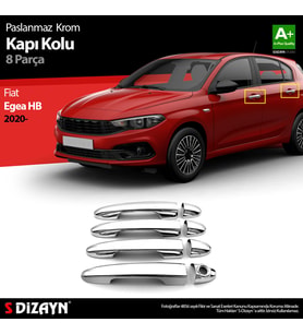 Fiat Egea HB Krom Kapı Kolu 8 Prç. 2020 Üzeri