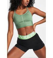 Nike Dri-Fit indy Light Support Longline Green Bra Sporcu Sütyeni Bra Yeşil