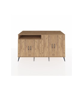 Kronos Konsol 4 Raflı 4 Kapaklı 176x59x99 Çam-Çam