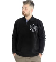 Mode XL Erkek Sweatshirt Polo Selanik 83 22443 Siyah
