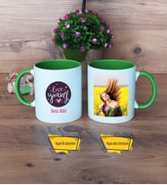Love Yourself Kupa Bardak Yeşil Fotoğraflı Motto