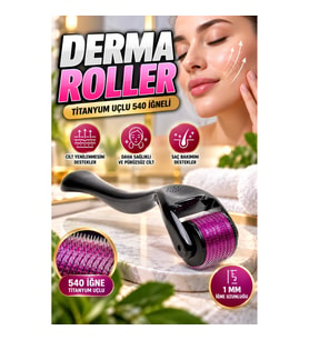 Titanyum Uçlu Derma Roller 540 İğneli 1 mm Cilt Bakım Aparatı