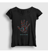 Presmono Kadın Siyah Guns Twenty One Pilots T-Shirt 119641tt