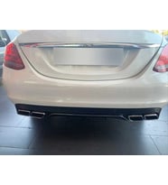 Mercedes W205 Uyumlu C63 Silver Difüzör & Egzoz Seti (Normal Sedan) - Silver Egzoz İle