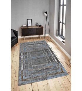 Dijital Baskılı Yıkanabilir Kaymaz Modern Renkli Salon Halısı Mutfak Halısı Yolluk ND-HY-1252 (Antrasit)