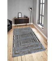 Dijital Baskılı Yıkanabilir Kaymaz Modern Renkli Salon Halısı Mutfak Halısı Yolluk ND-HY-1252 (Antrasit)