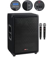 Lastvoice LPS-15MA Mikrofonlu Portatif Ahşap Kabin Hoparlör 15 İnç 1000W