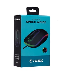 Everest Sm 166 Usb Siyah Işıklı Optik Mouse