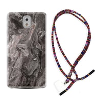Samsung Note 3 4 5 8 9 20 Ultra 10 Lite Kılıf Boyun Asklı Rasta Silikon Gri Mermer 1376