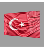 Kırmızı Dalgalı Türk Bayrağı Cam Tablo Red Wavy Turkish Flag Glass Painting