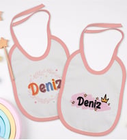 BK Kids Kişiye Özel İsimli 2’li Pembe Mama Önlüğü-15