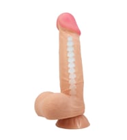 LilituShop 21,8 cm Kıkırdak Yapılı Çift Katmanlı Gerçekçi Dildo Penis