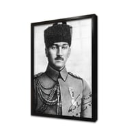 Atatürk Genç Subay Yılları Çerçeveli Cam Tablo